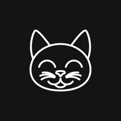 Kitty Vector Icon. Cat symbol isolated on background