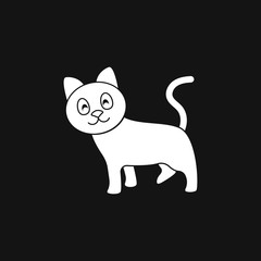 Kitty Vector Icon. Cat symbol isolated on background