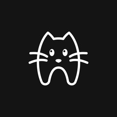 Kitty Vector Icon. Cat symbol isolated on background