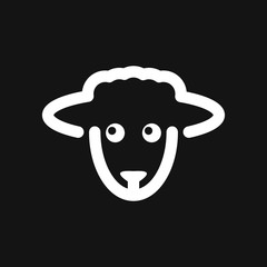 Lamb vector icon. Symbol of sheep on a background