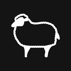 Lamb vector icon. Symbol of sheep on a background