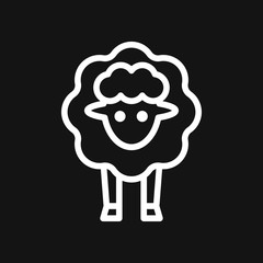Lamb vector icon. Symbol of sheep on a background