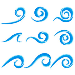 Vector set of blue waves with optical volume effect