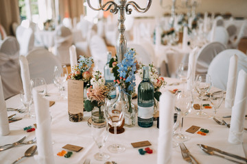 photo of dinner tables at a wedding