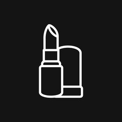 Lipstick icon cosmetics symbol. Lipstick Flat design