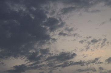 The color of the sky when the sun sets, beautiful background.