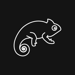 Vector Lizard icon on white background, Vector gecko