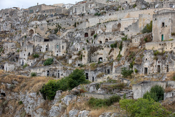 Sasso Caveoso is not a renovated part of Sassi di Matera, the historical district of Matera. Basilicata. Italy