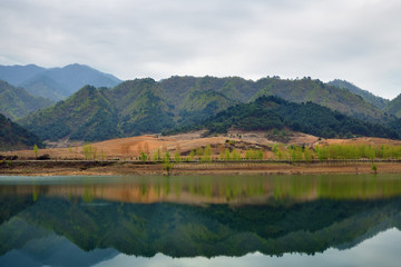 Fototapeta premium North Korea. Countryside scenery