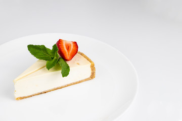 pie on a plate on a light background