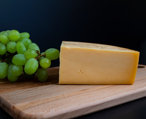 pie on a plate on a black background