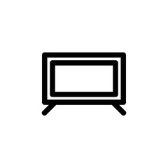 Television Technology Outline Icon Logo Vector Illustration
