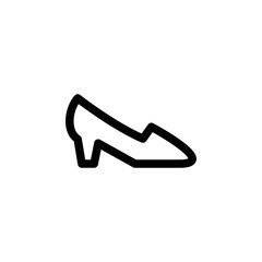High Heels Shoes Outline Icon Logo Vector Illustration
