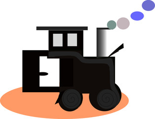 lustige Dampflokomotive