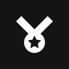 Medal icon isolated on background. Vector illustration.