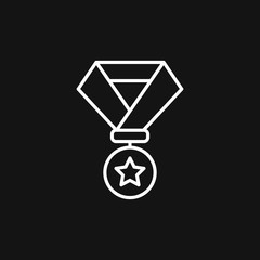 Medal icon isolated on background. Vector illustration.
