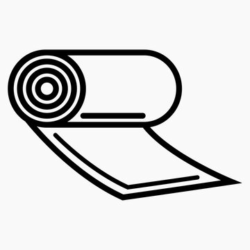 recommend clip art: New roll icon, mat, rug, carpet or paper roll icon of anything.  Commercial line vector icon for websites and mobile minimalistic flat design.