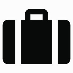 Baggage icon. Suitcase. A bag. Business case. Illustration of the luggage compartment. Cargo icon. Vector icon.