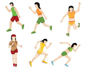 isolated runner on white background vector design