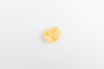 Shrimp chips on white background