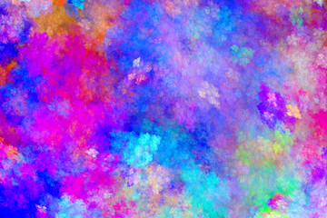 Abstract fractal art background in illustration space geometry.