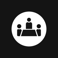 Meeting vector icon. Management and Human Resource Icons