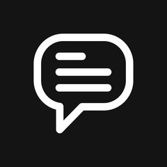 Message icon, vector symbol for design. Cat sign