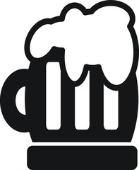 Beer pint or glass vector icon
