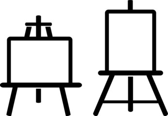 Painting easel vector icon on white background