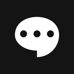 Message icon, vector symbol for design. Cat sign