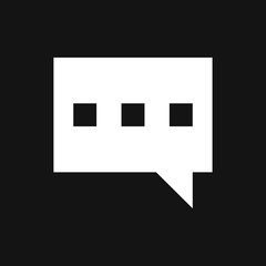 Message icon, vector symbol for design. Cat sign