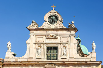 Fototapeta na wymiar Parma, Italy. Beautiful architecture of catholic church (Chiesa di San Giovanni Evangelista).