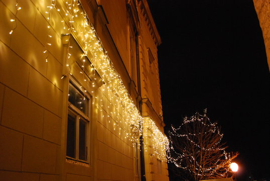 House with lights
