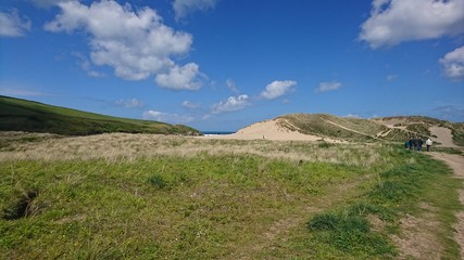 landscape with blue sky