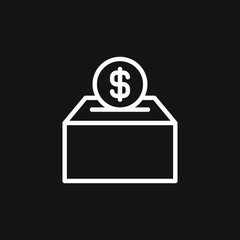 Moneybox icon. Modern flat design isolated on background