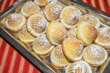 Ma'amoul - turkish or arabic traditional dessert. Eid al-Fitr Muslim, pastry filled with dates