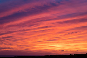 Fototapeta na wymiar Mediterranean sunset in the sky