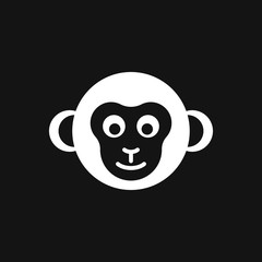 Vector monkey icon isolated on background. Animal symbol