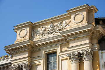 Parma, Italy. Beautiful architecture of Parma city centre.