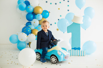 Baby boy drive toy car