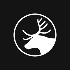Moose icon isolated on background, animal symbol