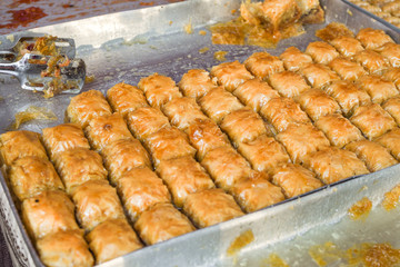 Traditional baklava sweet dessert delights