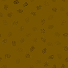 doodle vector easter eggs chaotic seamless pattern