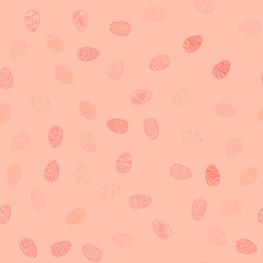 doodle vector easter eggs chaotic seamless pattern
