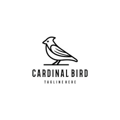 Cardinal bird logo design. Awesome modern cardinal bird logo. A cardinal bird logotype.