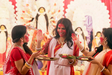 Sindoor Kheyla by Bengali Married Ladies during Durga Puja

