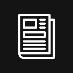 Newspaper icon vector. Symbol of news. Flat design.