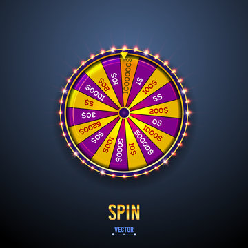 Realistic 3d spinning fortune
