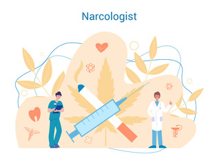 Narcologist concept. Professional medical specialist. Idea of health