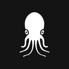 Octopus icon. Vector of an octopus design on white background. Aquatic animals.